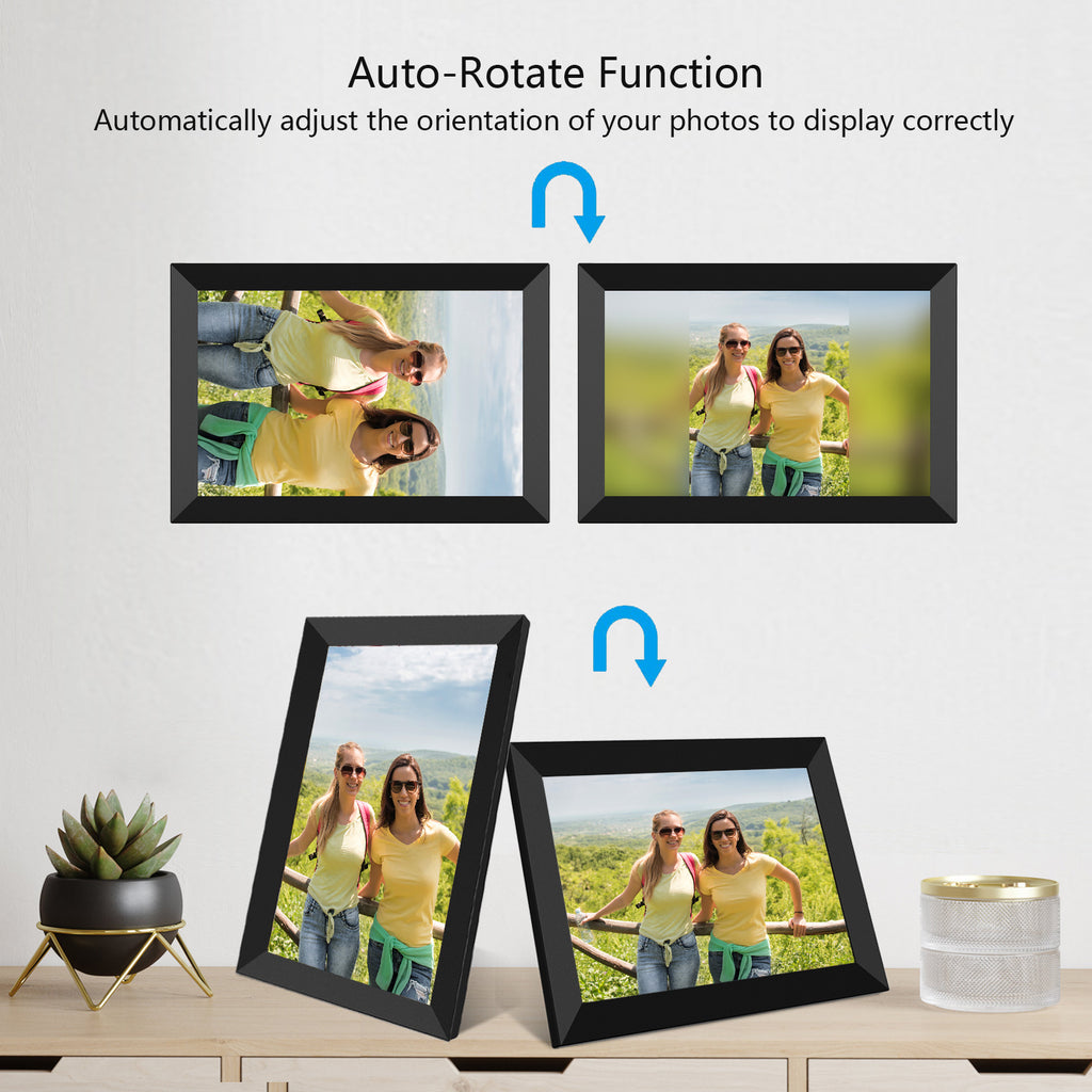 32GB FRAMEO 10.1 Inch Smart WiFi Digital Photo Frame 1280x800 IPS LCD Touch Screen, Auto-Rotate Portrait and Landscape, Built in 32GB Memory, Share Moments Instantly via Frameo App from Anywhere