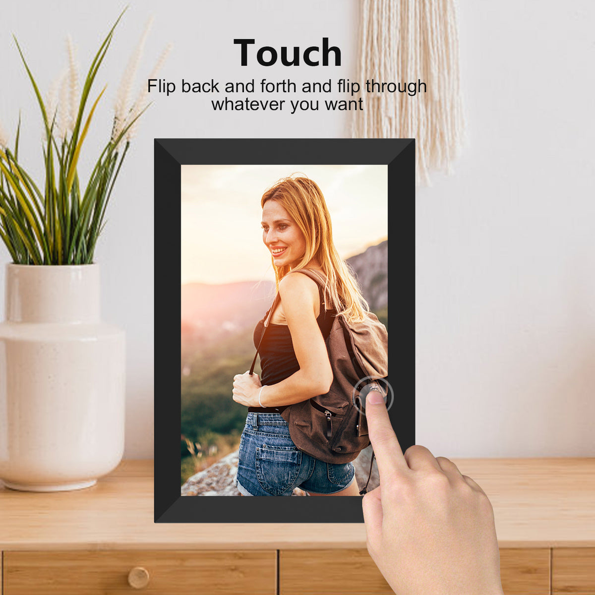 32GB FRAMEO 10.1 Inch Smart WiFi Digital Photo Frame 1280x800 IPS LCD Touch Screen, Auto-Rotate Portrait and Landscape, Built in 32GB Memory, Share Moments Instantly via Frameo App from Anywhere