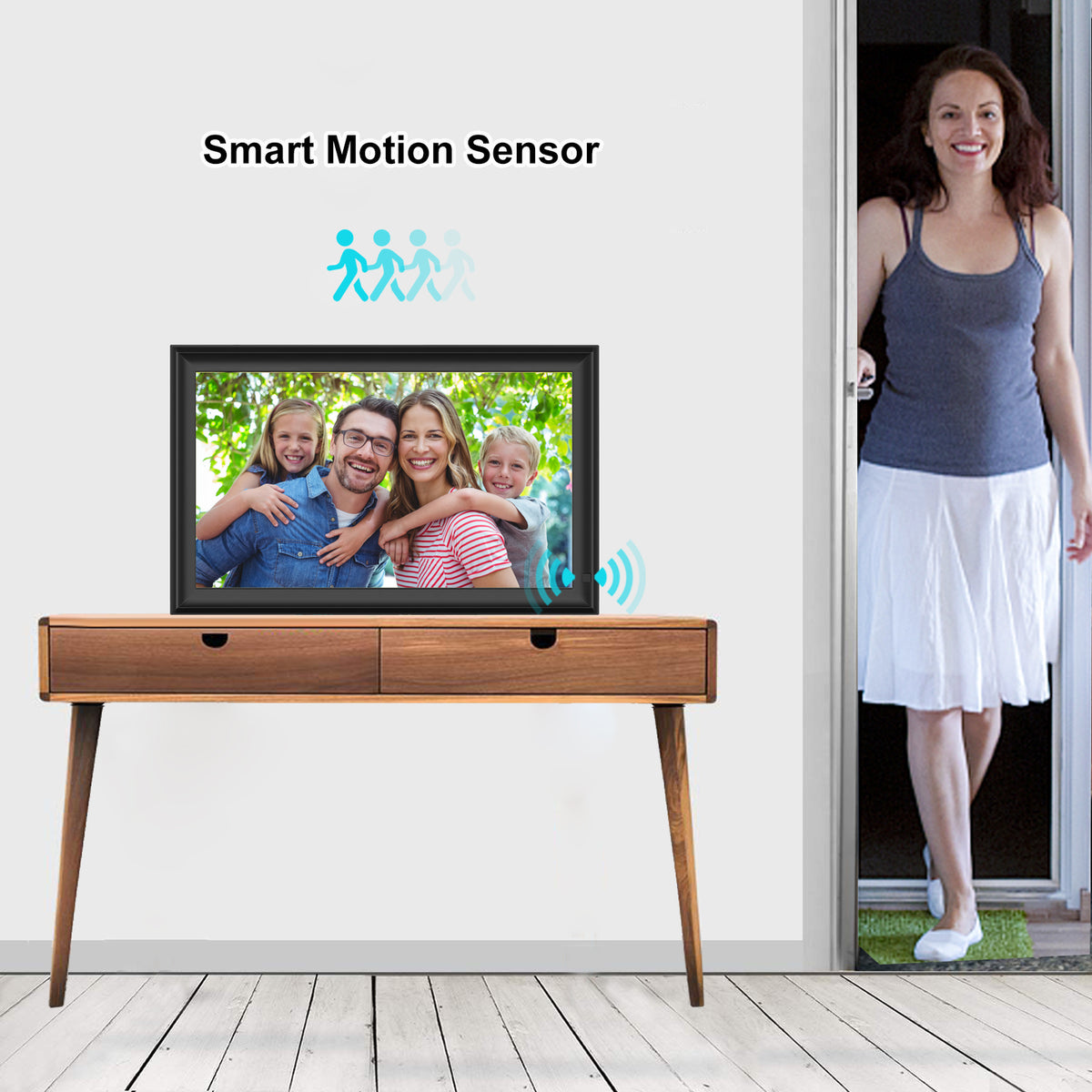 15.6 inch FRAMEO Large Digital Photo Frame Wifi Model NO.15.6inch Wifi ZN-DP1502 15.6inch 1920*1080 IPS RAM: 2GB/64GB 2.4G/5G/Wifi 6 Resolution：1920*1080 IPS FRAMEO