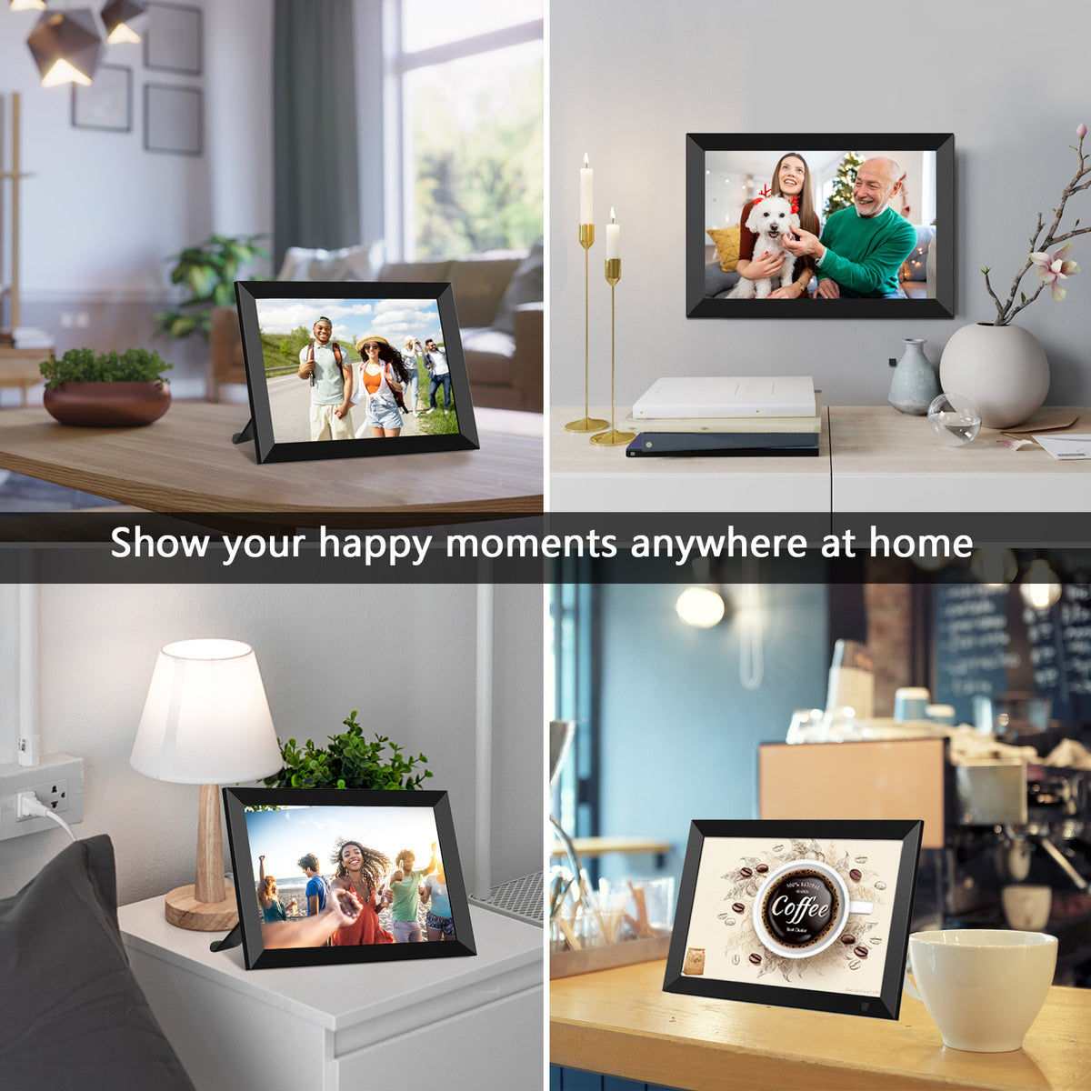 32GB FRAMEO 10.1 Inch Smart WiFi Digital Photo Frame 1280x800 IPS LCD Touch Screen, Auto-Rotate Portrait and Landscape, Built in 32GB Memory, Share Moments Instantly via Frameo App from Anywhere