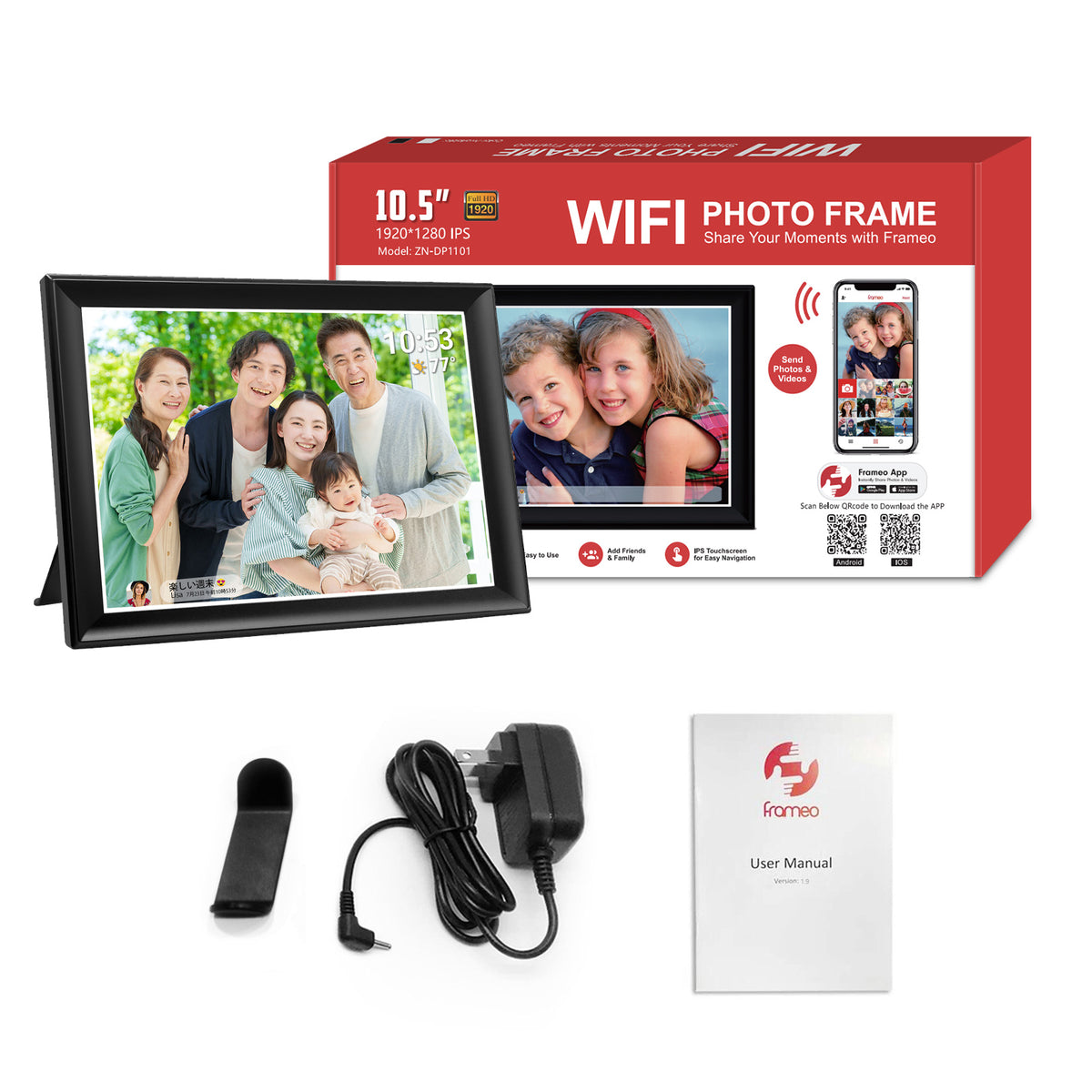 10.5 inch Frameo WiFi Digital Photo Frame